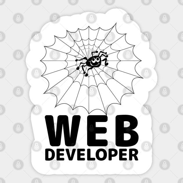 Web Developer Sticker by Cyber Club Tees